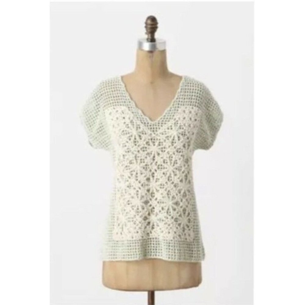 Anthropologie vintage crochet top size Small women